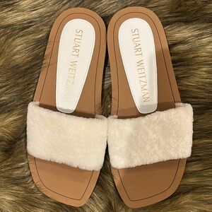 Stuart Weitzman Cammy Slide in Cream